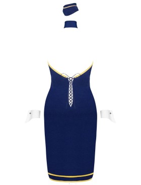 Ролевой костюм стюардессы Obsessive STEWARDESS UNIFORM, Цвет: темно-синий, Размеры: M/L, изображение 6
