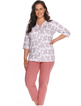 Женская пижама из хлопка Taro SUSANA 2769-01, Цвет: пыльная роза/белый, Размеры: S, изображение 2