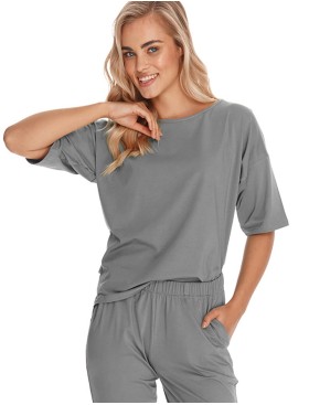 Домашний комплект из хлопка Taro 2772 LUCIA, Цвет: темно-серый, Размеры: S