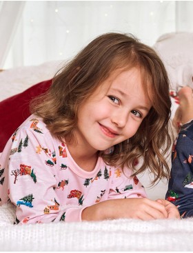 Новогодняя пижама для девочки Taro 2833/2834/2835 LAURA, Цвет: розовый, Размеры: 134, изображение 4