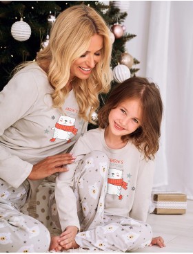 Детская утепленная пижама Taro 2846/2847/2848 ANIELA, Цвет: серый, Размеры: 128, изображение 2