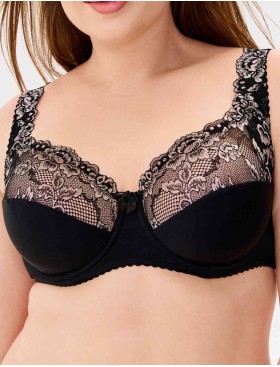 Бюстгальтер мягкий с подкроем Elli 1012 черно-серебро, Цвет: черно-серебро, Размеры: 75H