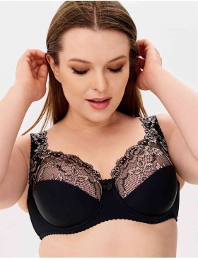 Бюстгальтер мягкий с подкроем Elli 1012 черно-серебро, Цвет: черно-серебро, Размеры: 75H, изображение 4