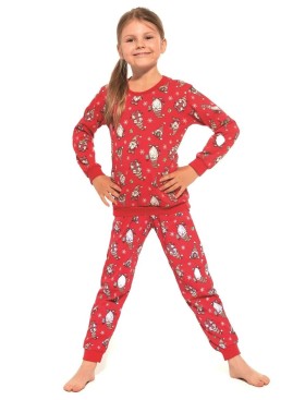 Детская пижама для девочек Cornette 032/033 GNOMES 3, Цвет: красный/белый, Размеры: 110-116