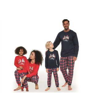 Женская пижама из хлопка Cornette 671 GNOMES, Цвет: красный/синий, Размеры: XL, изображение 4