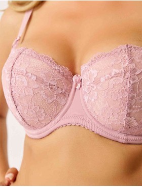 Бюстгальтер балконет Elli 7055 хрустальная роза, Цвет: хрустальная роза, Размеры: 75D, изображение 4