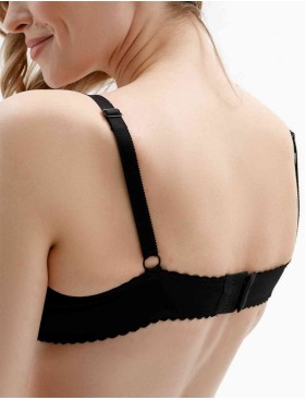 Бюстгальтер балконет Elli 7055 черный, Цвет: черный, Размеры: 75D, изображение 2