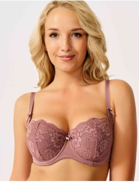 Бюстгальтер балконет Elli 7055 кофейно-розовый, Цвет: кофейно-розовый, Размеры: 75D, изображение 3