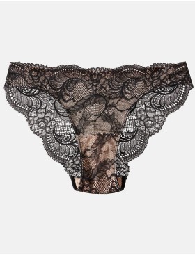 Кружевные трусы бразилиана Esotiq 39936 TULIA черный+бежевый, Цвет: черный+бежевый, Размеры: S, изображение 5