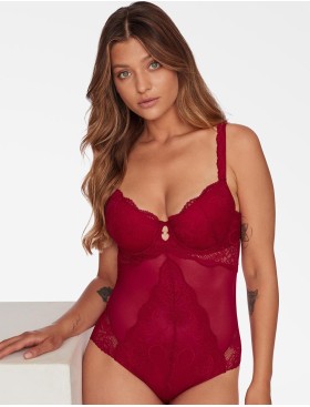 Боди со съемным пуш-ап Esotiq 39968 TULIA, Цвет: вишневый, Размеры: S, изображение 3