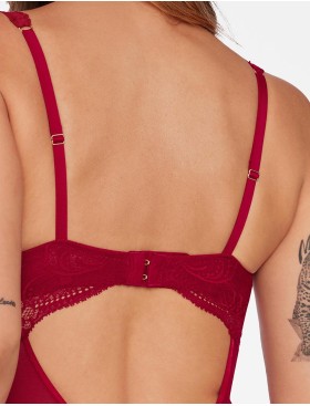 Боди со съемным пуш-ап Esotiq 39968 TULIA, Цвет: вишневый, Размеры: S, изображение 5