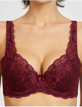 Бюстгальтер балконет Simona M 530/30 бордовый, Цвет: бордо, Размеры: 75H