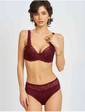 Бюстгальтер балконет Simona M 530/30 бордовый, Цвет: бордо, Размеры: 75H, изображение 5