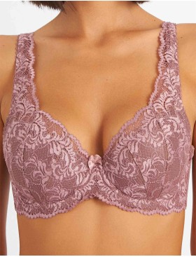 Бюстгальтер балконет Simona M 530/30 кофейно-розовый, Цвет: кофейно-розовый, Размеры: 75H