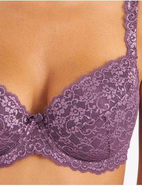 Бюстгальтер балконет пуш-ап Simona M 870 гортензия, Цвет: гортензия, Размеры: 70E, изображение 4