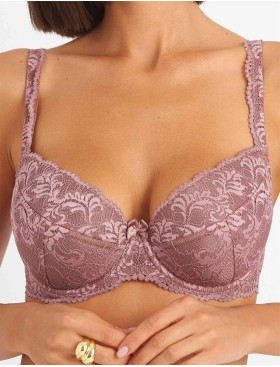Бюстгальтер балконет пуш-ап Simona M 870 кофейно-розовый, Цвет: кофейно-розовый, Размеры: 90D