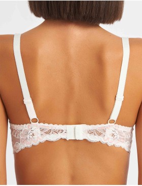 Бюстгальтер балконет пуш-ап биколор Simona M 870 молоко-роза, Цвет: молоко-роза, Размеры: 90D, изображение 2