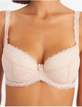 Бюстгальтер балконет пуш-ап классика Simona M 870 серебристый пион, Цвет: серебристый пион, Размеры: 95C