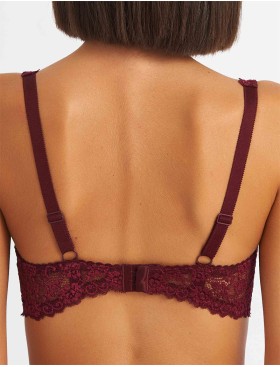 Бюстгальтер балконет пуш-ап Simona M 870 бордо, Цвет: бордо, Размеры: 90D, изображение 2