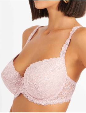 Бюстгальтер балконет пуш-ап Simona M 870 лотос, Цвет: лотос, Размеры: 90D, изображение 4