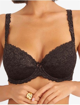 Бюстгальтер балконет пуш-ап Simona M 870 шоколад, Цвет: шоколад, Размеры: 90D