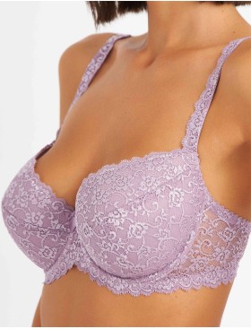 Бюстгальтер балконет пуш-ап Simona M 870 туман, Цвет: туман, Размеры: 90D, изображение 5