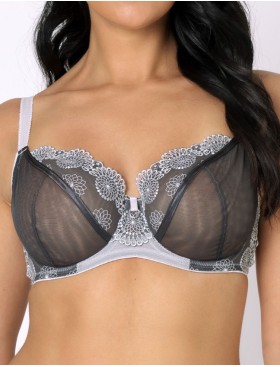 Бюстгальтер с мягкой чашкой Subtille VIVA GREY soft, Цвет: светло-серый+графит, Размеры: 65F