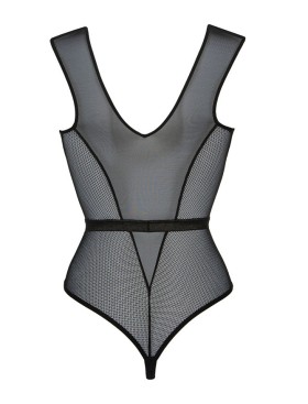 Черное боди-стринг из кружева и сетки Alles VOLARE BODY, Цвет: черный, Размеры: L, изображение 5