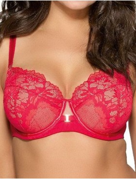 Кружевной бюстгальтер с поролоном Ava YUCCA 1939 U красный, Цвет: красный, Размеры: 90C