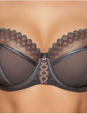 Полумягкий бюстгальтер из сетки с вышивкой Ava 2016 PU graphite, Цвет: графит, Размеры: 80E, изображение 4