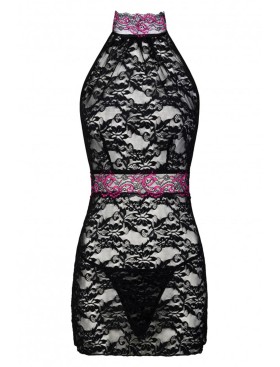 Кружевная сорочка MARC MASSIMO CF 2611 RESTENA KOSZULA, Цвет: черный, Размеры: S/M, изображение 4