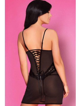 Полупрозрачная сорочка MARC MASSIMO CF 90388 EIRAM KOSZULA, Цвет: черный, Размеры: S/M, изображение 2