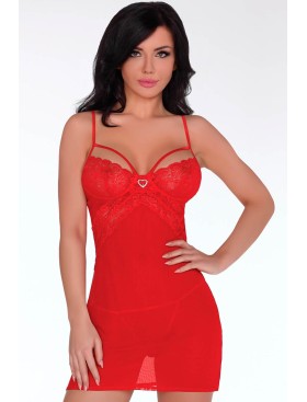 Полупрозрачная сорочка MARC MASSIMO CF 90388 LYNDSAY KOSZULA, Цвет: красный, Размеры: S/M