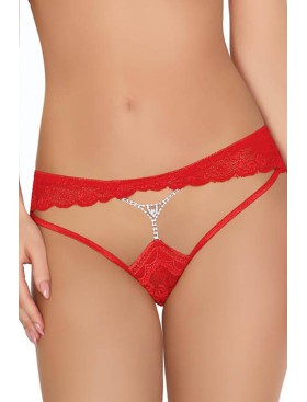 Кружевные трусики MARC MASSIMO CF 90390 ANTIOPE PANTY, Цвет: красный, Размеры: S/M