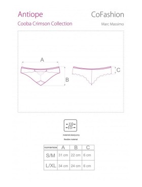 Кружевные трусики MARC MASSIMO CF 90390 ANTIOPE PANTY, Цвет: красный, Размеры: S/M, изображение 4