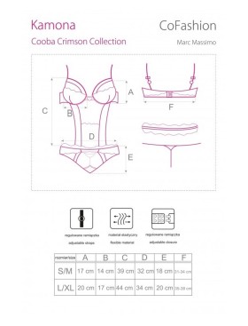 Соблазнительное боди MARC MASSIMO CF 90392 KAMONA BODY, Цвет: красный, Размеры: S/M, изображение 5