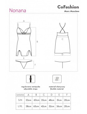 Соблазнительная сорочка MARC MASSIMO CF 90573 NONANA KOSZULA, Цвет: черный, Размеры: S/M, изображение 5