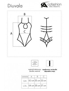 Черное боди с доступом MARC MASSIMO CF 99644 DIUVALA BODY, Цвет: черный, Размеры: L/XL, изображение 5
