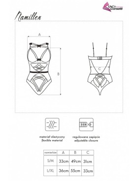 Откровенное боди MARC MASSIMO LC 90528 NAMILLEN BODY, Цвет: черный, Размеры: S/M, изображение 5