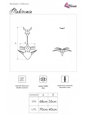 Открытое боди MARC MASSIMO LC 90574 MAHIROMIN BODY BLACK, Цвет: черный, Размеры: S/M, изображение 6