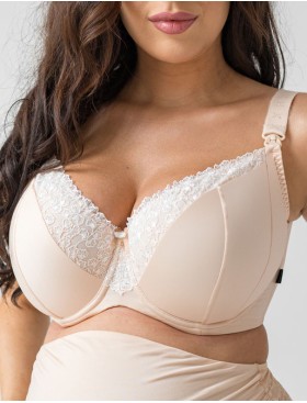 Мягкий бюстгальтер для кормления Kris Line POLA soft side support MAMA, Цвет: латте, Размеры: 90H