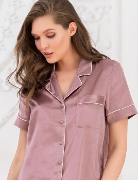 Атласный комплект с шортами Mia-Mella JULIA 8738 пудра, Цвет: пудра, Размеры: S, изображение 4