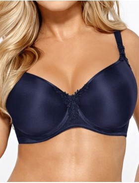 Мягкий формованный бюстгальтер Mefemi ANITA U minimizer темно-синий, Цвет: темно-синий, Размеры: 75G
