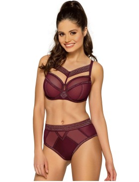 Бюстгальтер полумягкий Novika LOU LOU WINE 02 PU, Цвет: бургундское вино, Размеры: 80E, изображение 5