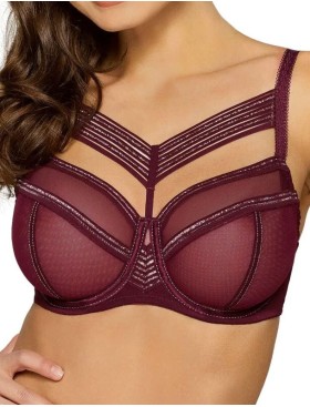 Бюстгальтер мягкий Novika LOU LOU WINE 03 M, Цвет: бургундское вино, Размеры: 65J