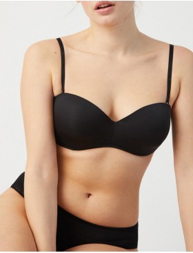 Гладкий бюстгальтер бандо Ysabel Mora 10017 ESSENTIALS черный, Цвет: черный, Размеры: 85C, изображение 3