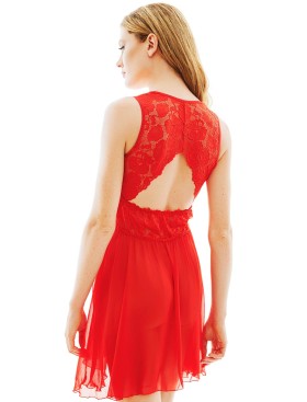 Полупрозрачная сорочка с кружевом Anais MARGARITHA CHEMISE RED, Цвет: красный, Размеры: S/M, изображение 2