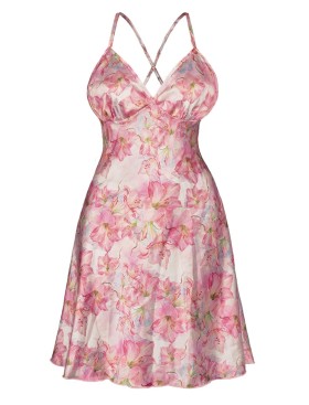 Сорочка с цветочным узором Anais MIYU CHEMISE, Цвет: розовый, Размеры: S/M, изображение 3