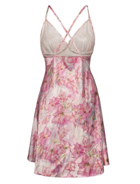 Сорочка с цветочным узором Anais MIYU CHEMISE, Цвет: розовый, Размеры: S/M, изображение 4