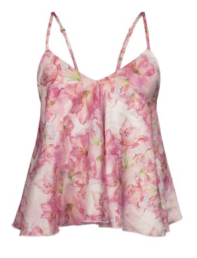 Атласный топ с цветочным узором Anais MIYU CIRCLE TOP, Цвет: розовый, Размеры: S/M, изображение 3